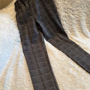 Women's Classic Gray Plaid Trousers